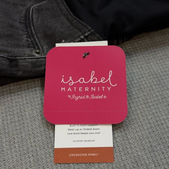 Isabel Maternity Boyfriend Black Jeans Ingrid Isabel Power Stretch Size 10 NWT - Picture 6 of 16